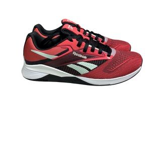 Reebok Nano X4 Mens Red Mesh Lace Up Cross Training Athletic Shoes Size 6.5